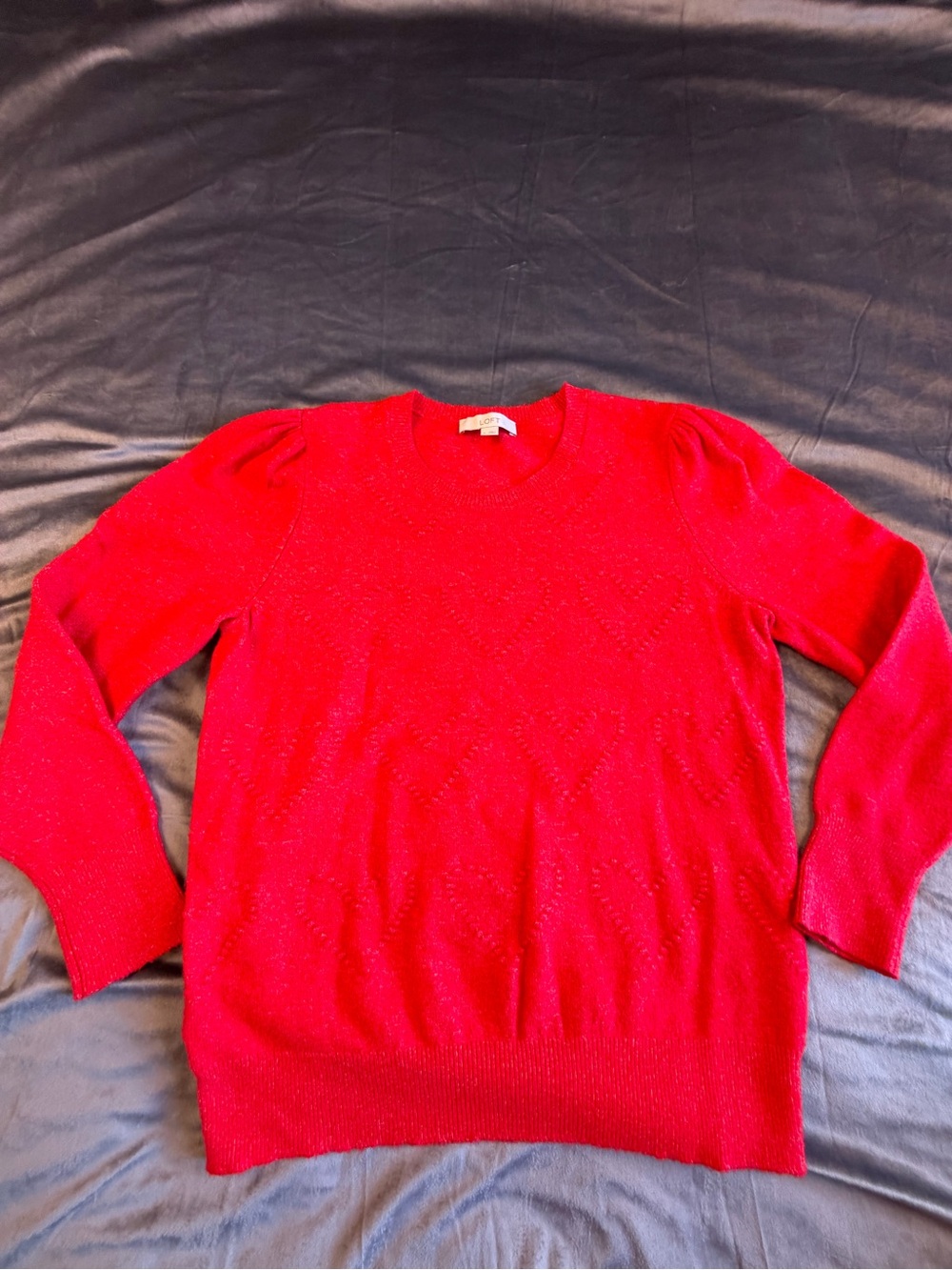 LOFT Red Women's Crewneck Sweater Xl